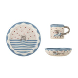 Mille Heart Stoneware Kids Dinner Set of 3 - Multi