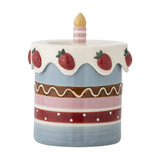 Milkya Birthday Cake Stoneware Storage Jar with Lid 800ml - Multi