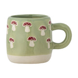 Millie Mushroom Stoneware Cup 110ml - Green