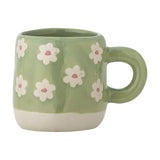 Millie Floral Stoneware Cup 110ml - Green