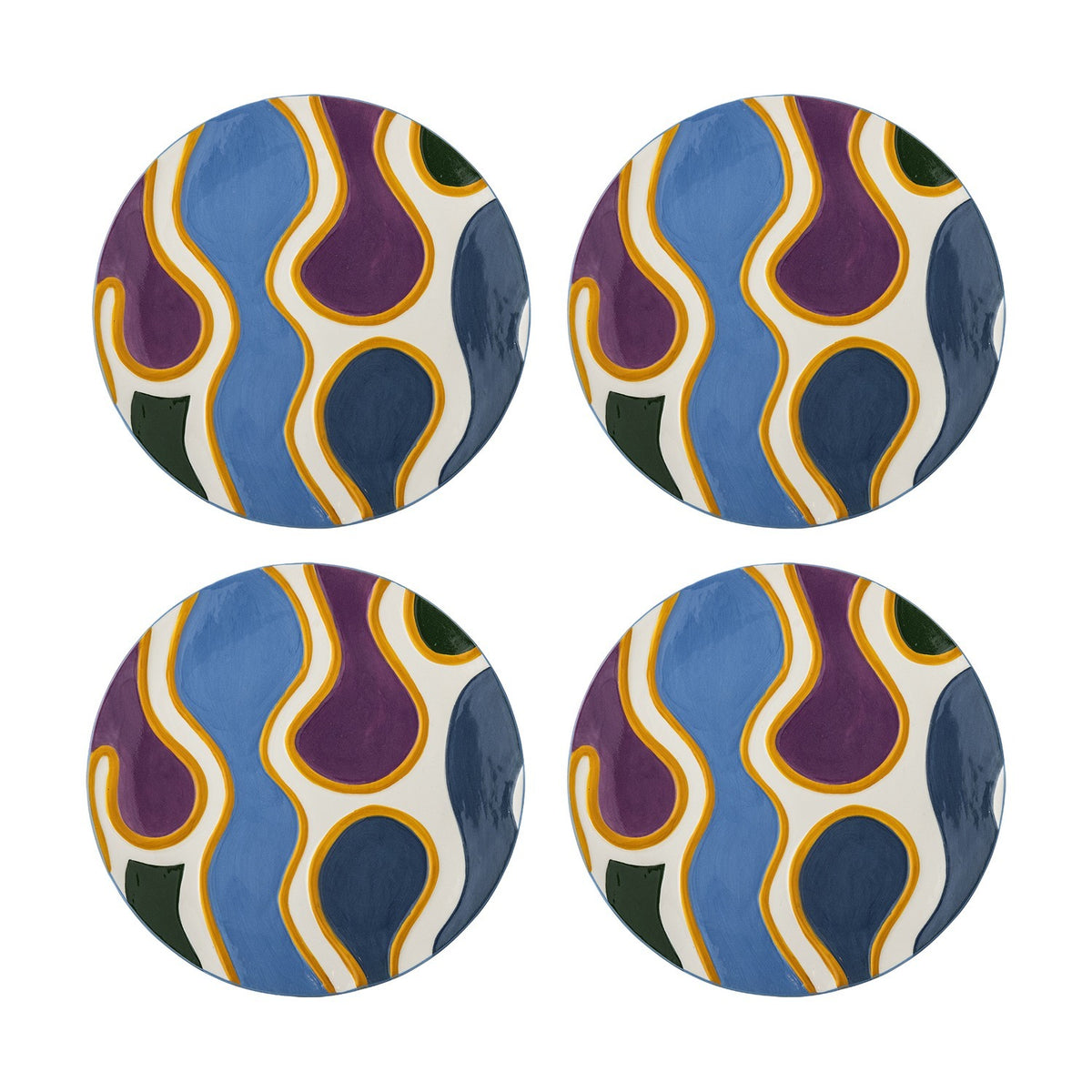Salacia Stoneware Plates Set of 4 - Multi
