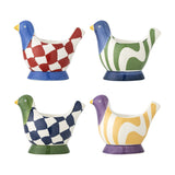 Birdy Stoneware Egg Cups Set of 4 - Multi