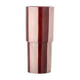 Floki Striped Stoneware Vase 31cm - Pink