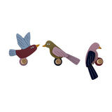 Lewi Pink Bird Wall Hooks Set of 3 - Multi