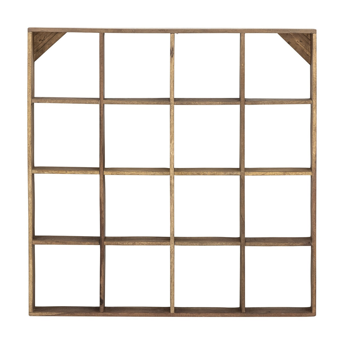 Tilo Wooden Wall Shelf 70x70cm - Brown