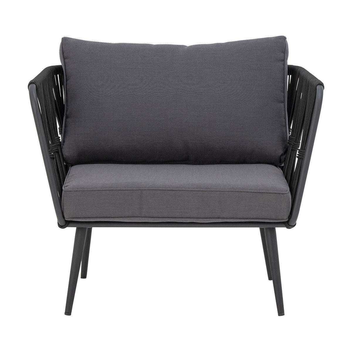 Pavone Fire-resistant Iron Garden Chair - Black