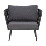 Pavone Fire-resistant Iron Garden Chair - Black