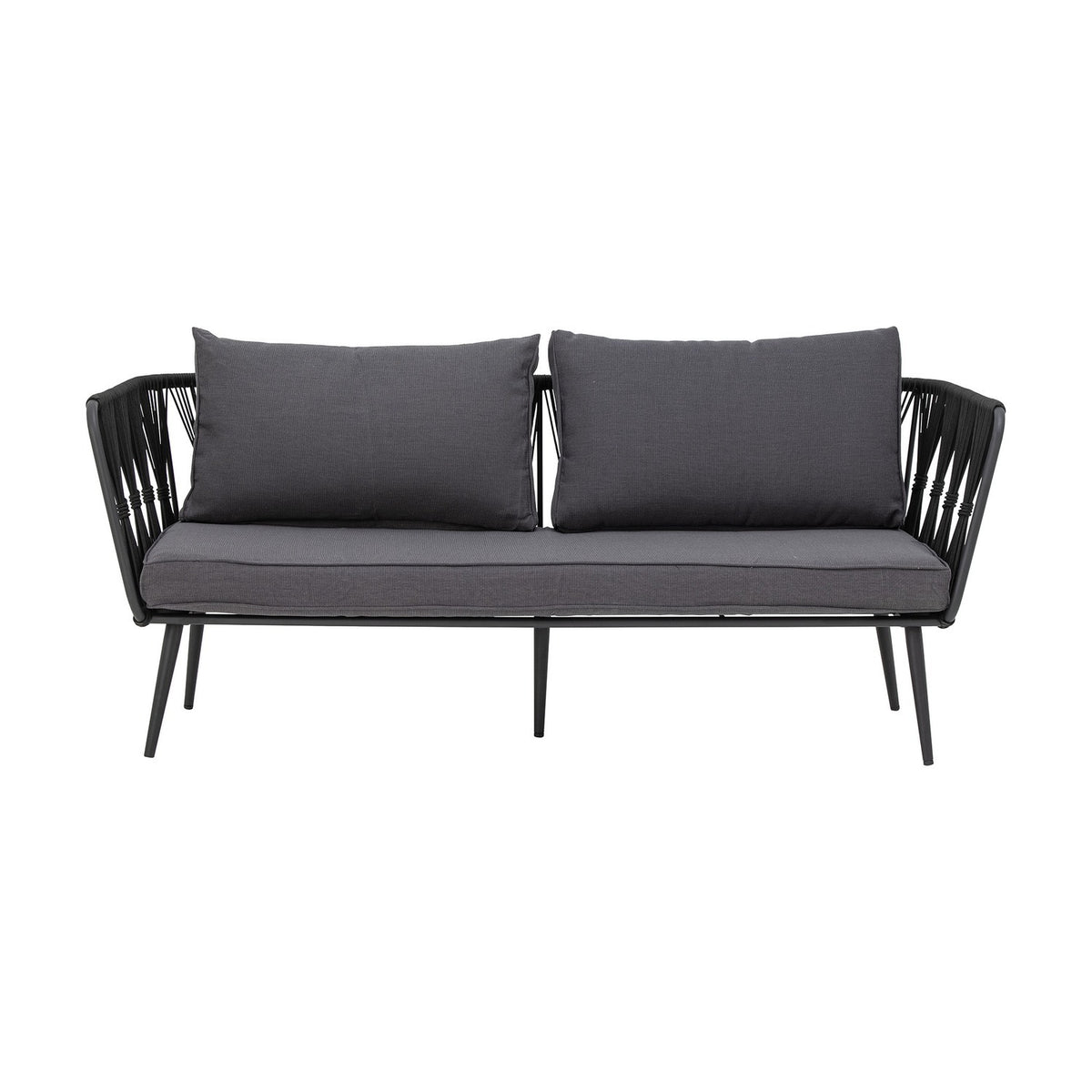 Pavone Fire-resistant Iron Garden Sofa - Black