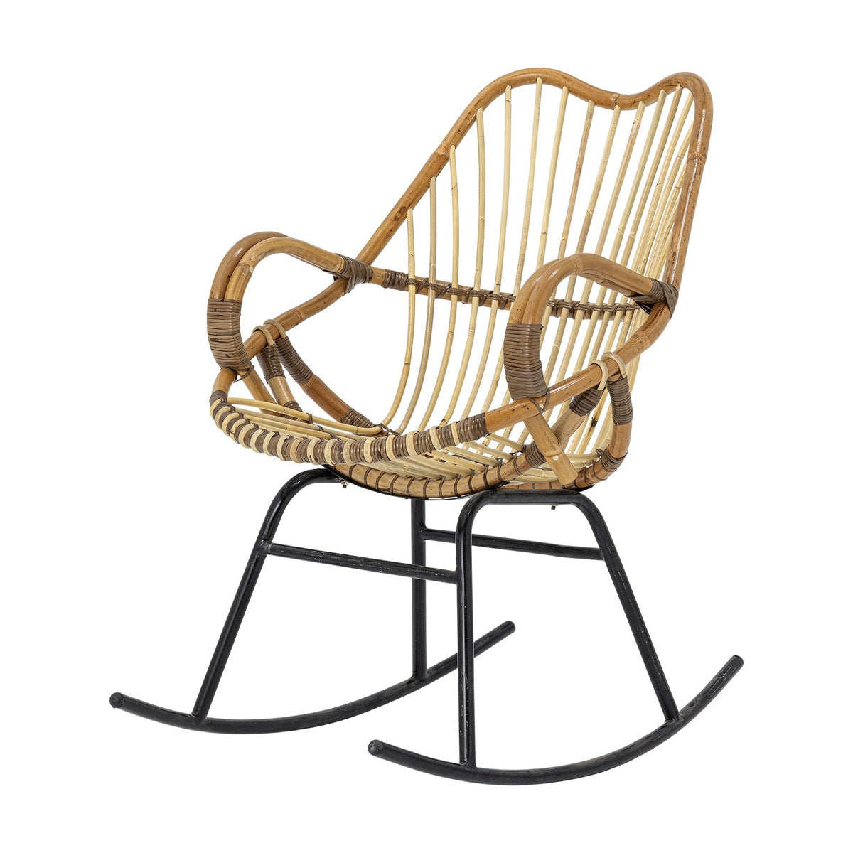 Reine Rattan Rocking Chair - Brown