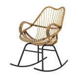 Reine Rattan Rocking Chair - Brown