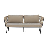 Pavone Fire-resistant Iron Garden Sofa - Beige