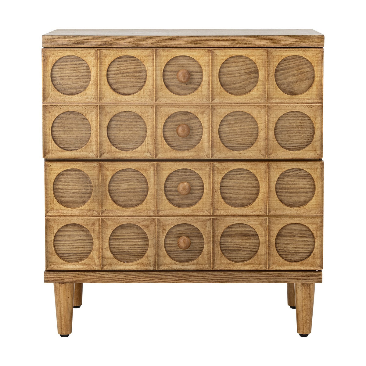 Vester Geometric Chest of Drawers - Brown