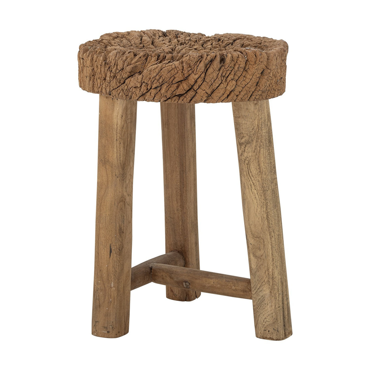 Delray Round Wooden Stool - Natural