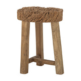 Delray Round Wooden Stool - Natural