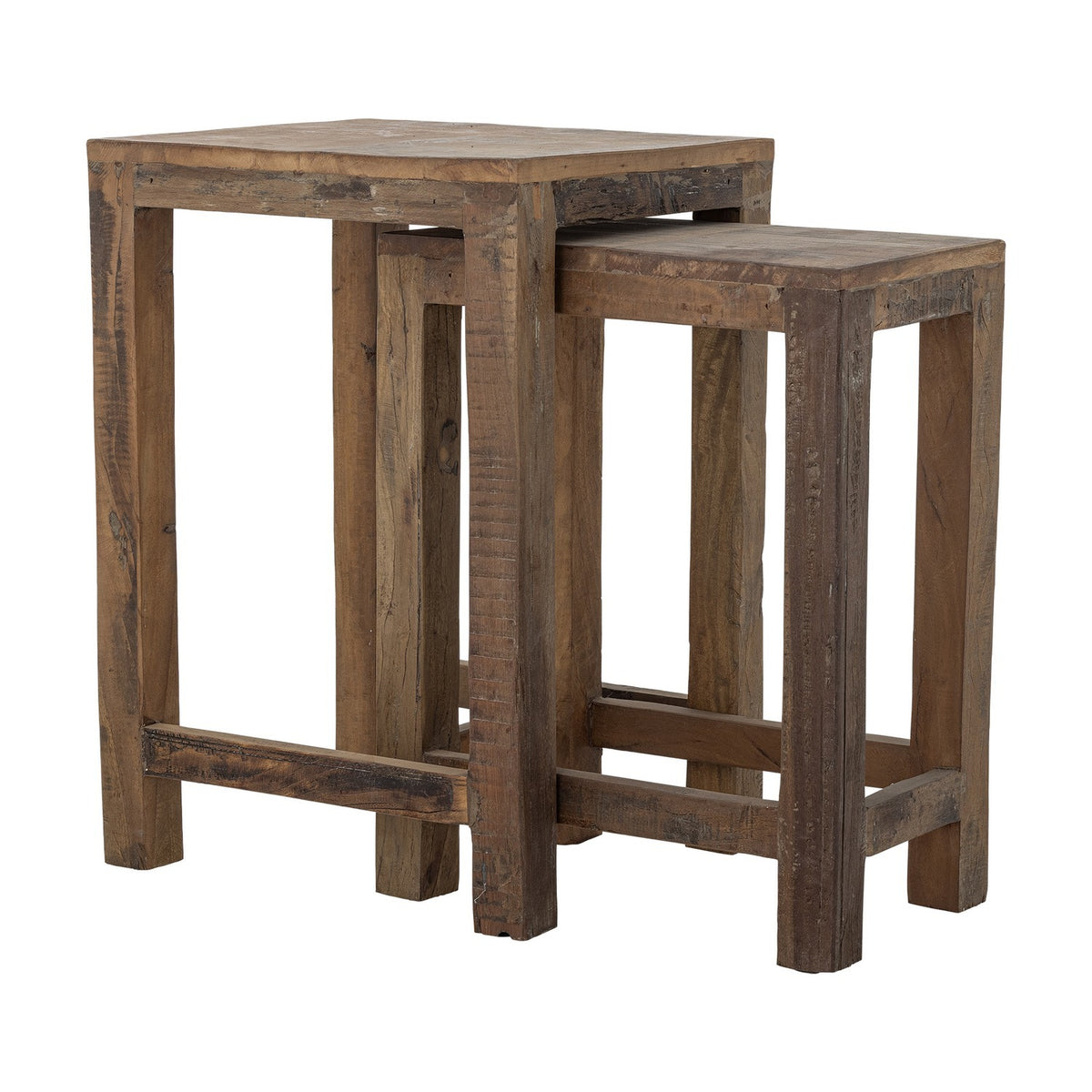 Galen Wooden Side Tables Set of 2 - Brown