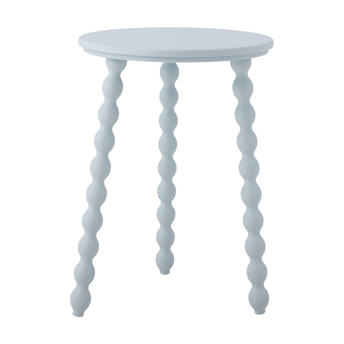 Salino Round Wooden Side Table - Blue