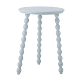 Salino Round Wooden Side Table - Blue