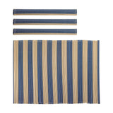 Marola Striped Bamboo Placemats Set of 4 - Blue
