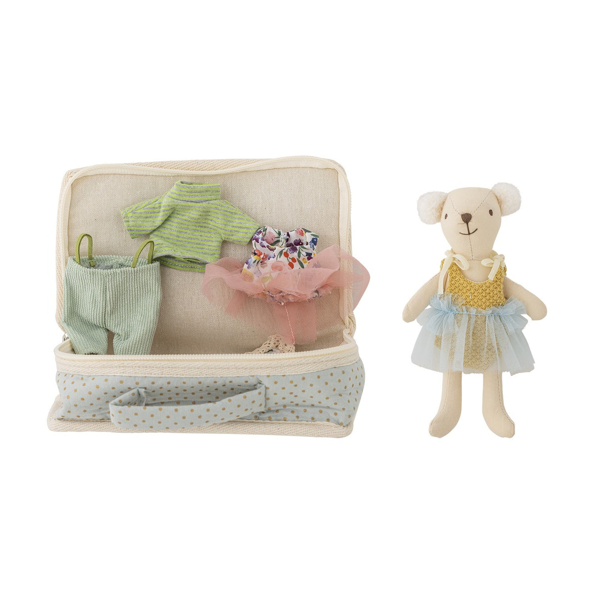 Lara Rag Doll with Dotted Suitcase - Multi