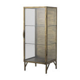 Saone Glass Cabinet - Brass