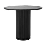 Porto Round Wooden Dining Table - Black