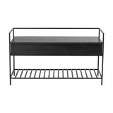 Abelone Wooden Bench - Black