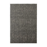 Rivalta Pin Board in black with a woven, repeating diamond pattern, rectangular MDF frame, shown upright on a plain white background.