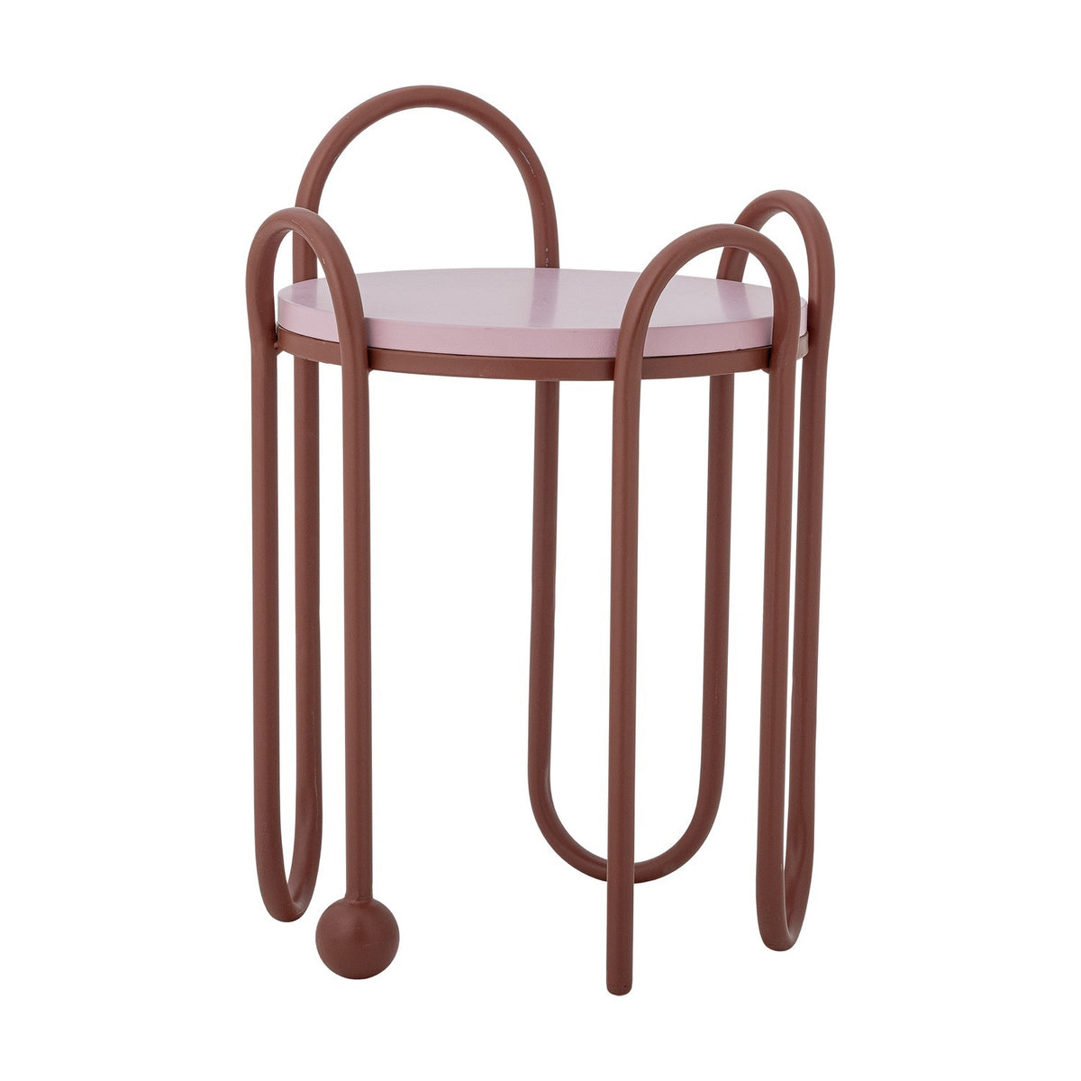 Whimsica Round Iron Side Table - Red