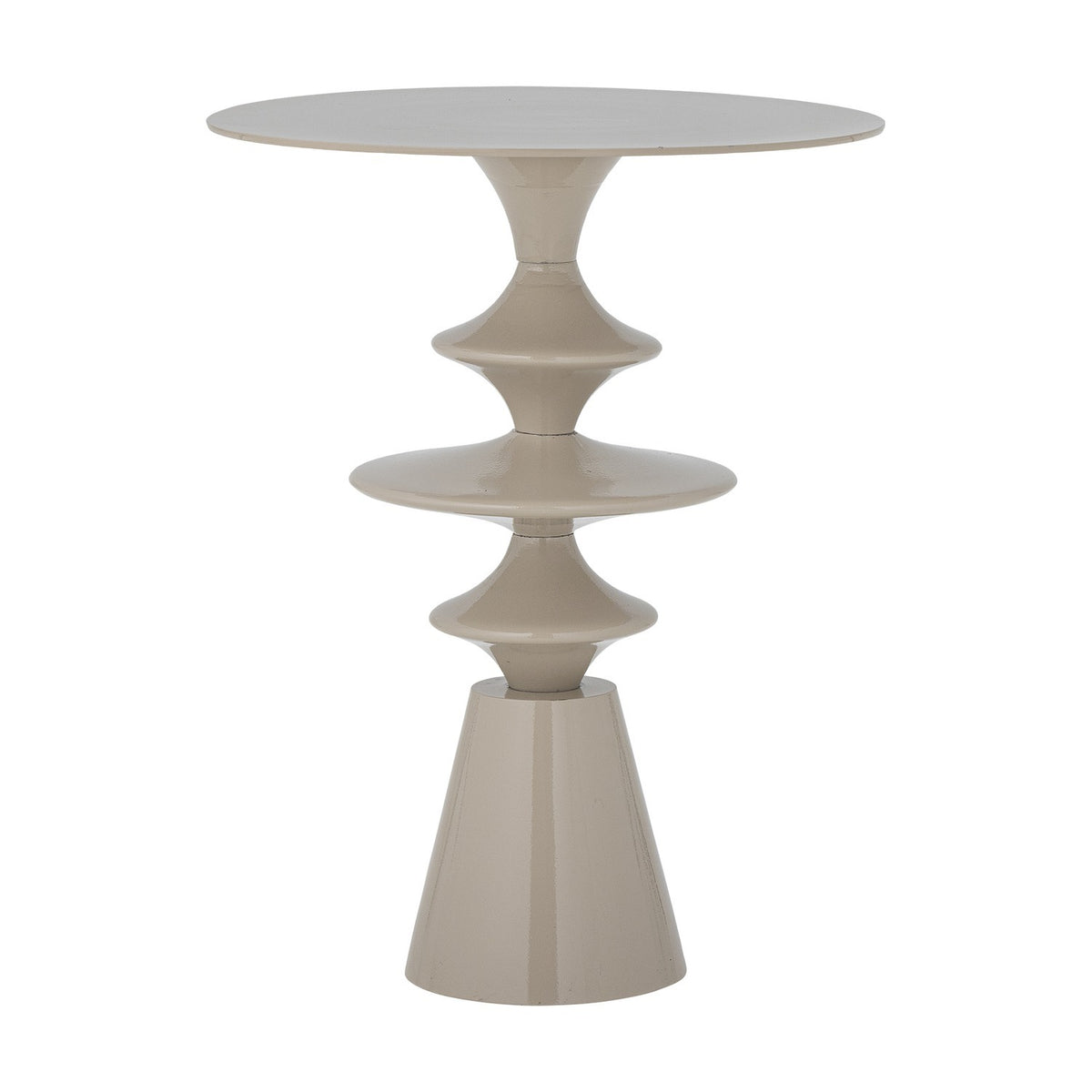Samio Round Aluminium Side Table - Beige