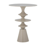Samio Round Aluminium Side Table - Beige