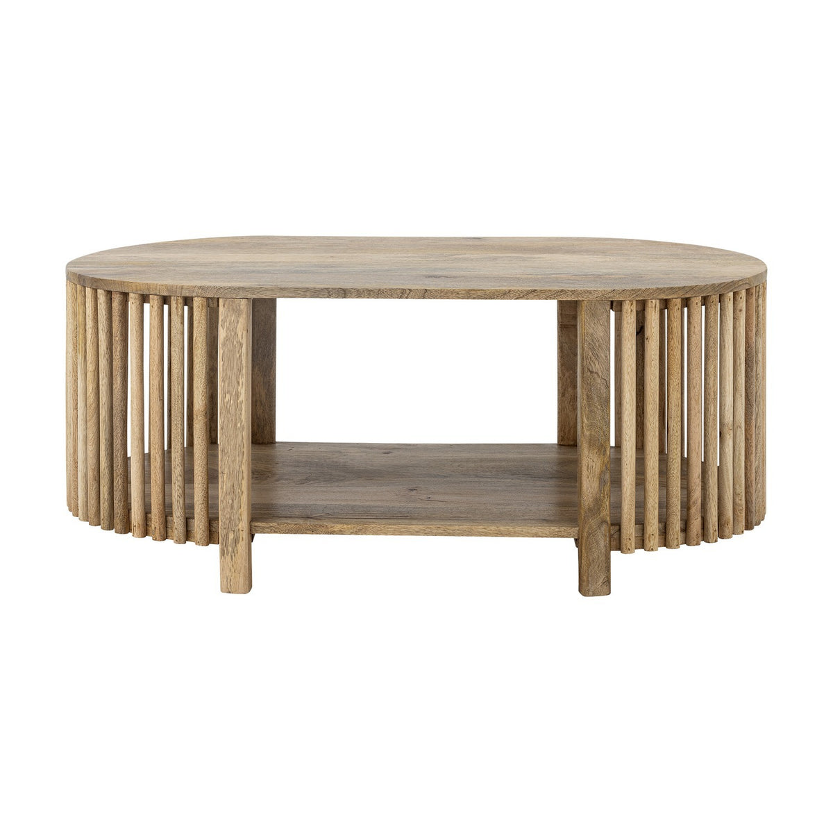 Sali Oval Wooden Coffee Table - Beige