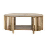 Sali Oval Wooden Coffee Table - Beige