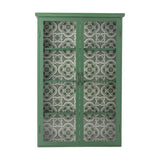 Hazem Floral Wooden Cabinet - Green