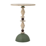 Mannelli Geometric Wooden Side Table - Green