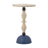 Mannelli Geometric Wooden Side Table - Blue
