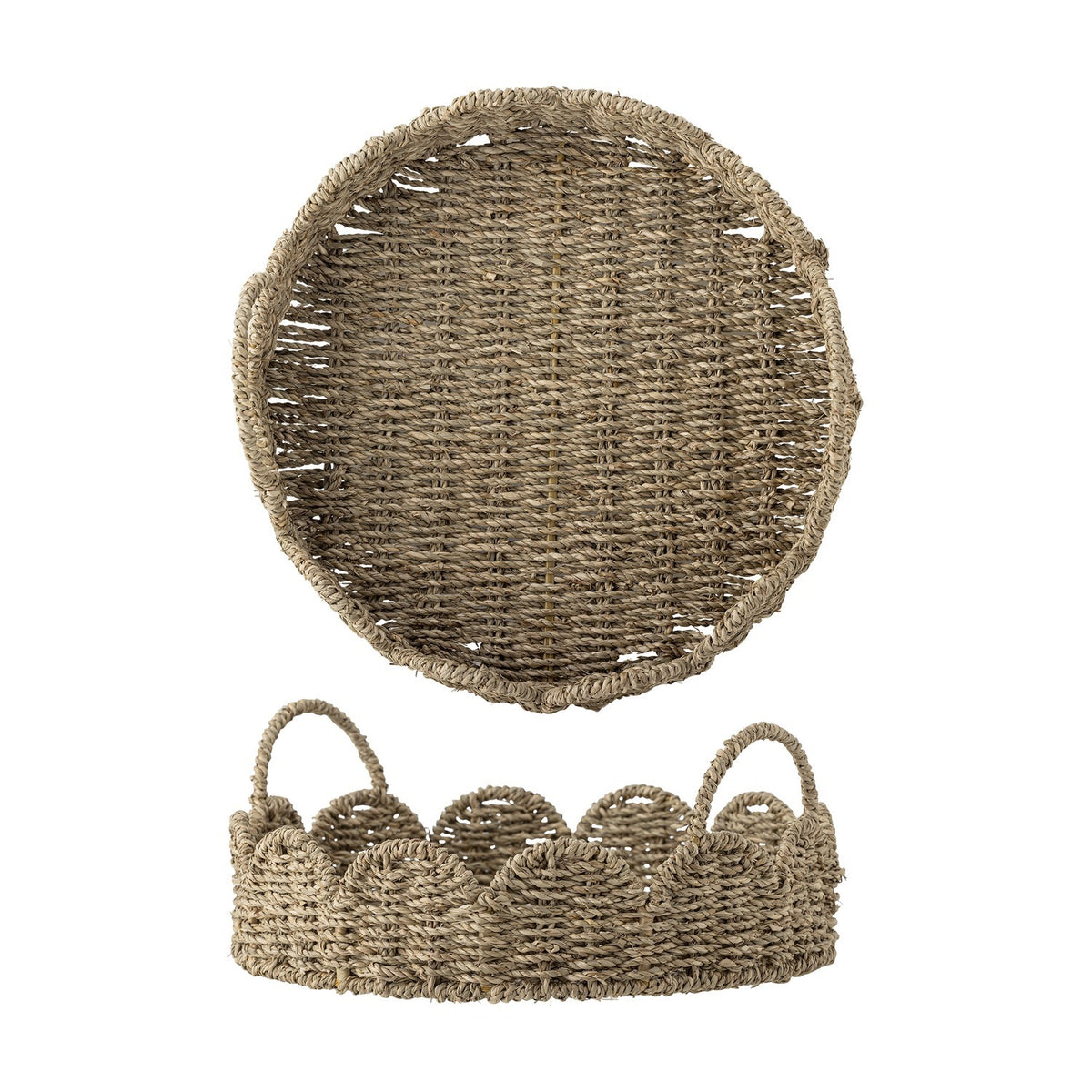 Brea Round Seagrass Tray - Natural