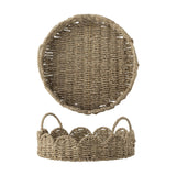 Brea Round Seagrass Tray - Natural