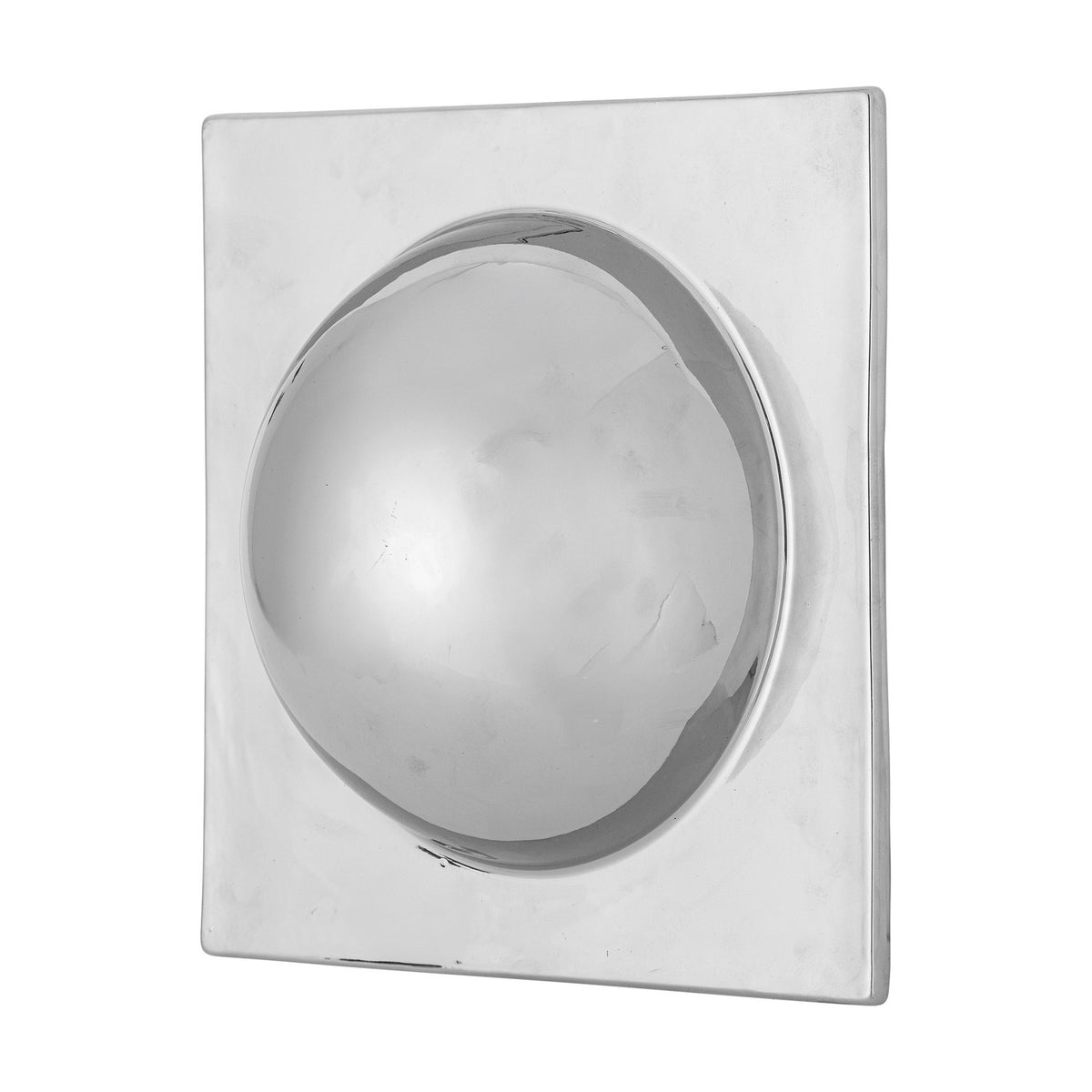 Cesta Square Stoneware Wall Decor - Silver