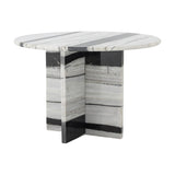 Rosito Striped Marble Coffee Table - White