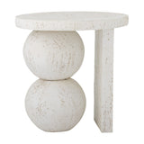 Tally Round Resin Side Table - White