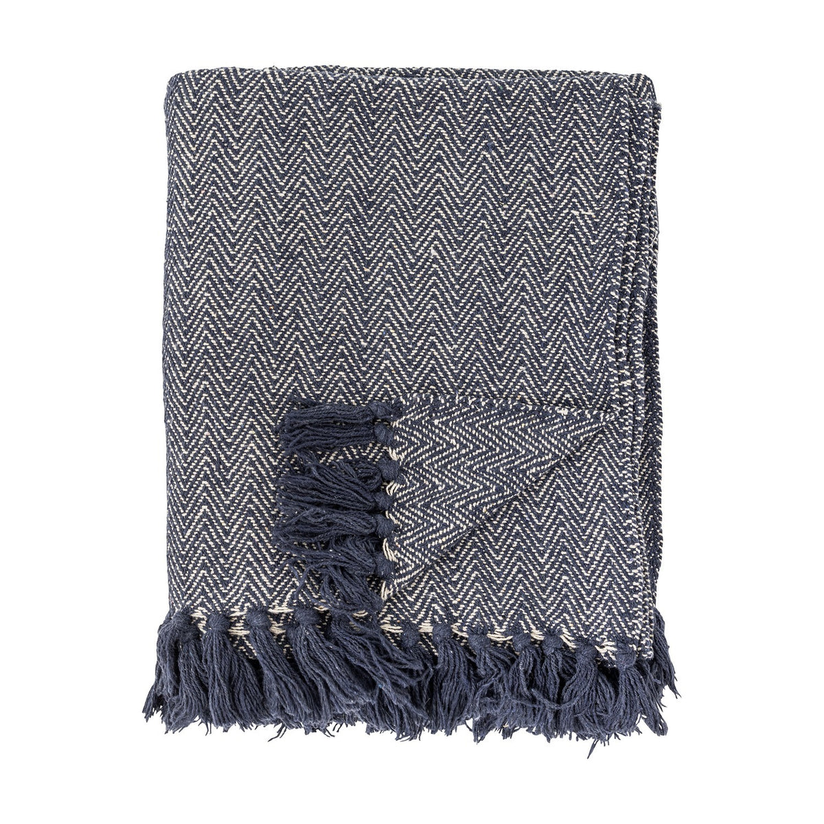 Herringbone Throw - Blue