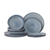 Sandrine Stoneware Dinner Set of 12 - Blue