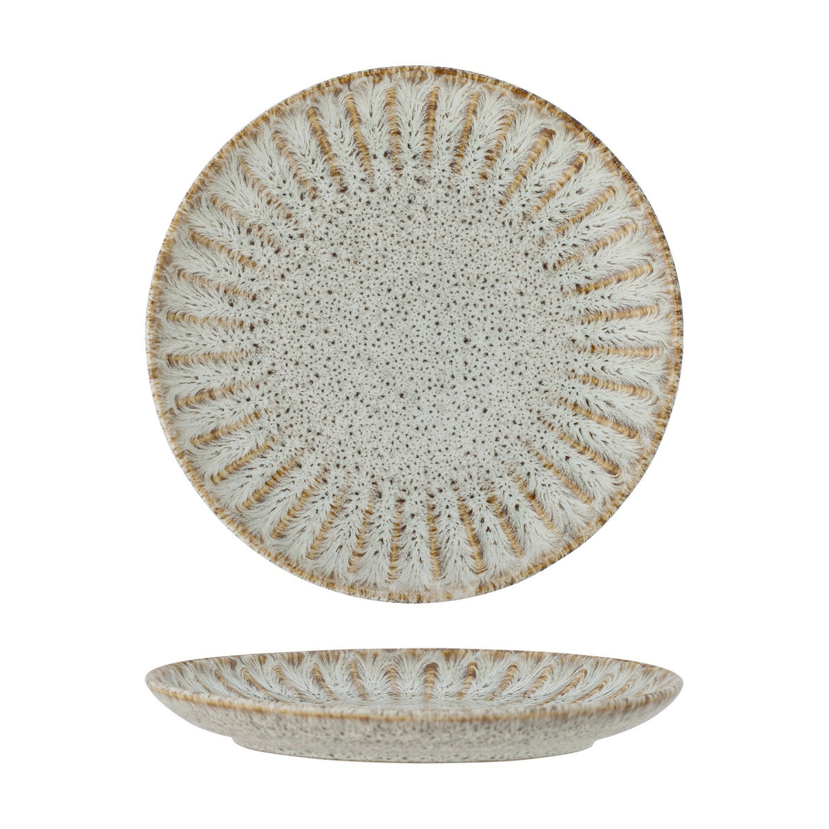 Fleur Stoneware Side Plate - Cream