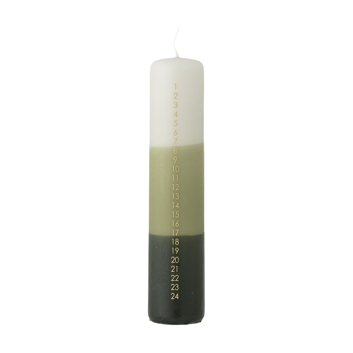Dip Dye Christmas Candle - Green