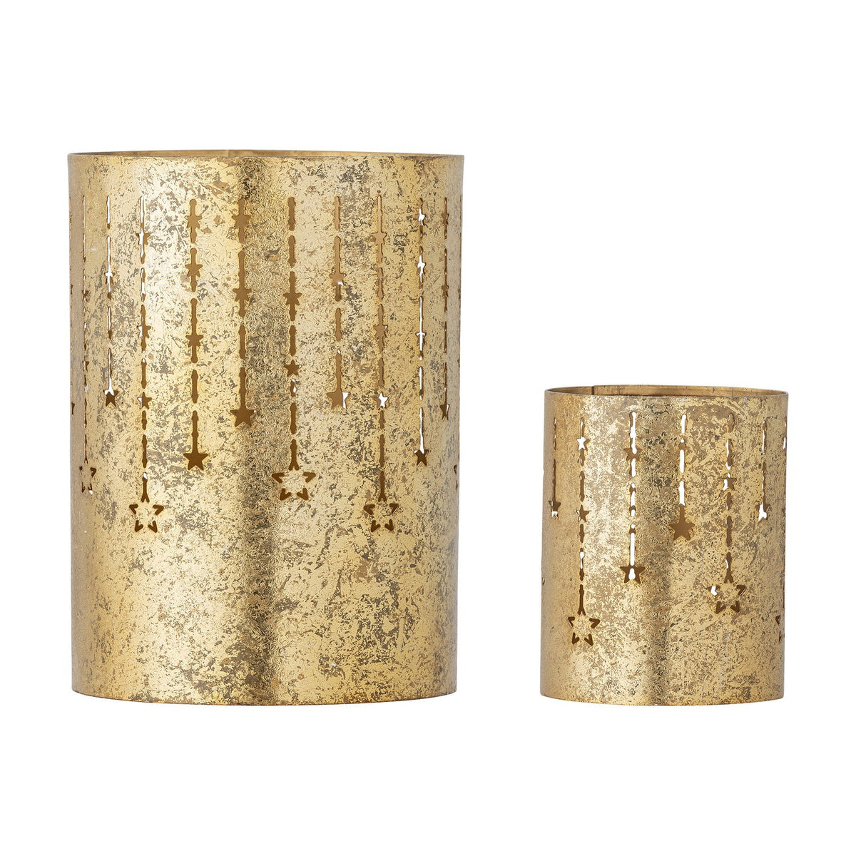 Mista Star Iron Christmas Tealight Holders Set of 2 - Gold