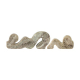 Liabella Marbled Marble Candle Holders Set of 2 - Grey