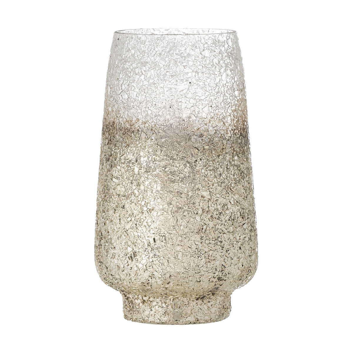Lucina Glass Christmas Tealight Holder - Silver