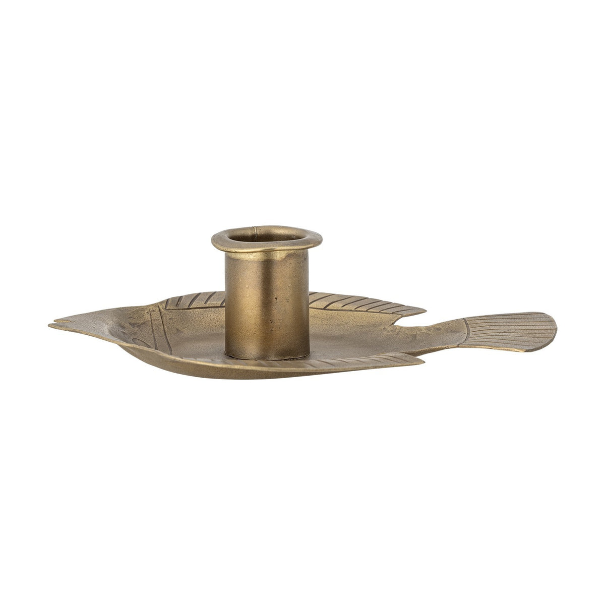 Fabius Fish Iron Candle Holder - Brass
