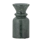 Sicilia Marble Candle Holder 15.5cm in green, with a flared cup top, rounded collar, and straight column base in a polished finish, shown on a plain white background.