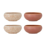 Roselyn Speckled Stoneware Bowls 14cm Set of 4 - Pink